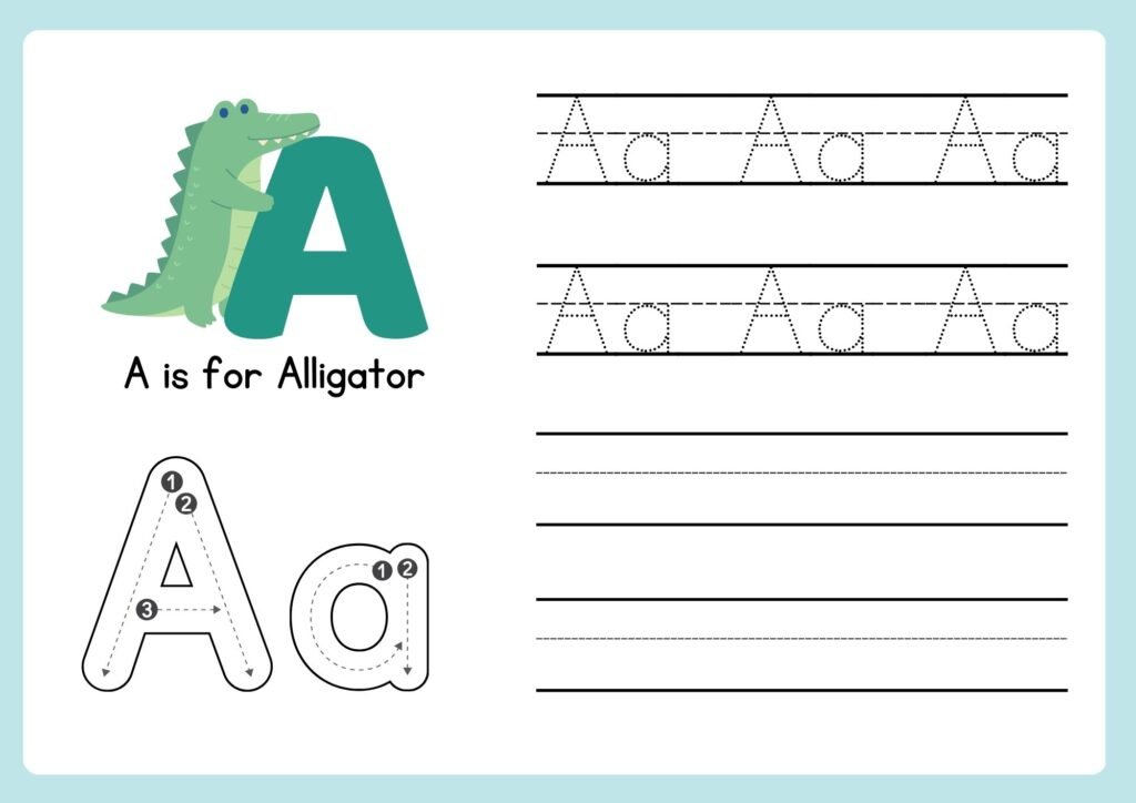 Free Animals Alphabet Tracing Letters book